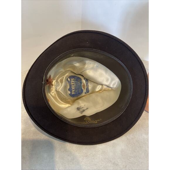 Vtg PORTIS Fedora Hat Sz 7 1/4 Swans Down Finish Swans Water Repellant Finish - Picture 13 of 13